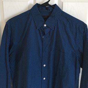 J crew size small polka dotted button up