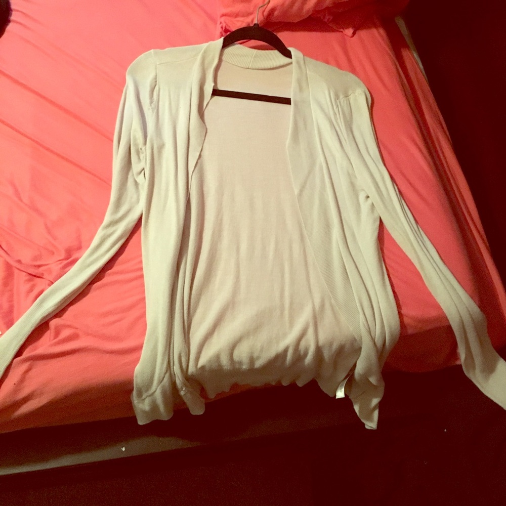 creme colored cardigan sweater