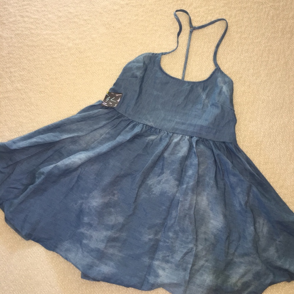 Blue dress top from Nasty Gal