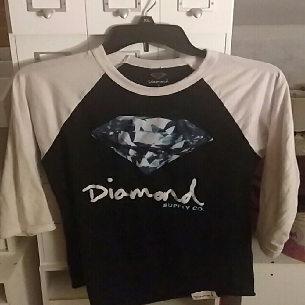 Black and white diamond shirt