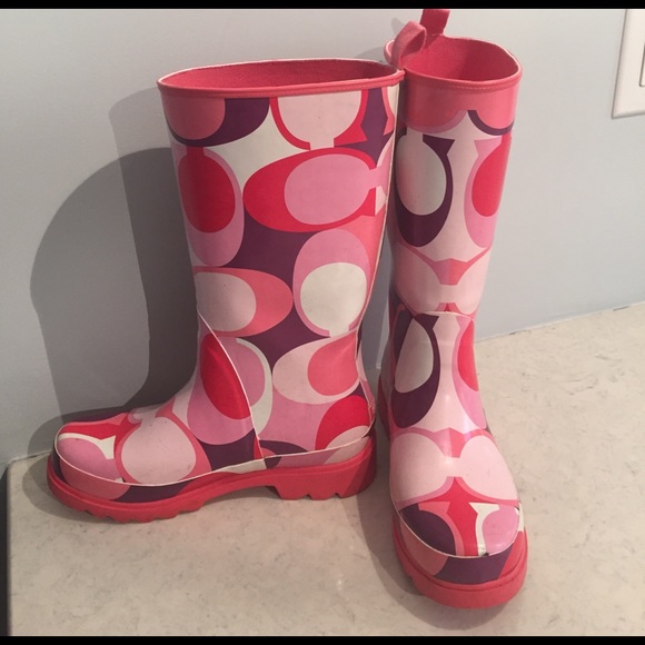 Coach Paisley Rainboots - Picture 1 of 4