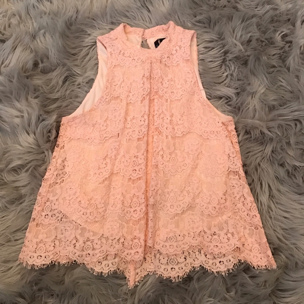 Pink Lace Tank
