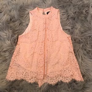 Pink Lace Tank