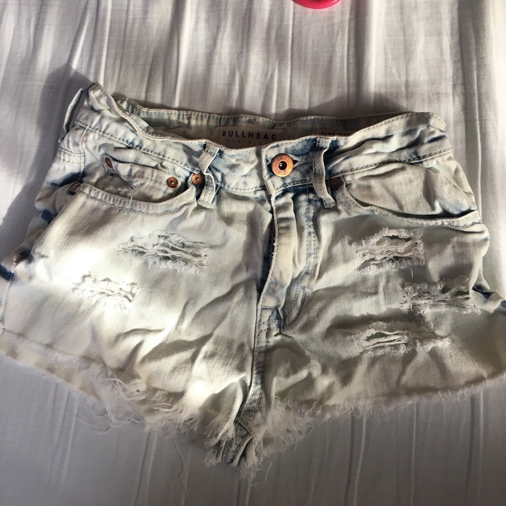 light jean shorts