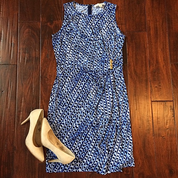 MICHAEL Michael Kors Dresses & Skirts - 👩🏻Michael Kors blue side draped EUC M dress