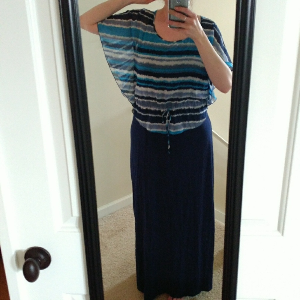 Navy maxi dress