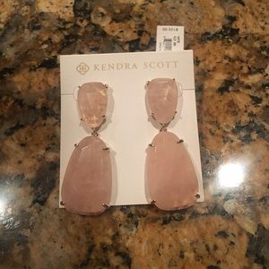 Kendra Scott Katie Earrings in Rose Quartz