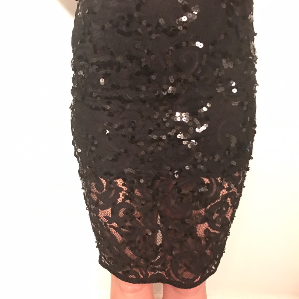 Black sequins skirt