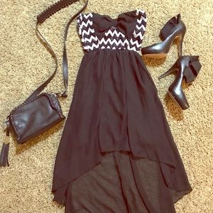 Short to long black dress