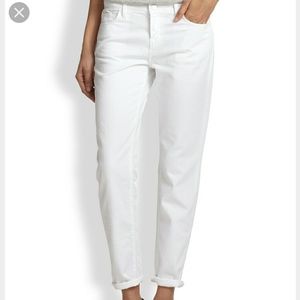 J Brand White Boyfriend Jeans