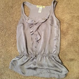 Silky grey dress top