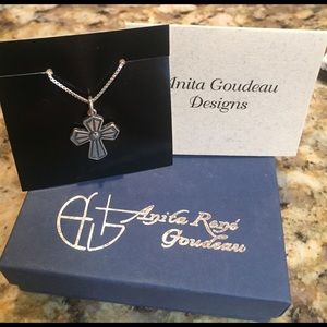 Anita Goudeau sterling silver cross necklace