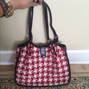 Red/White Vera Bradley Houndstooth Tote