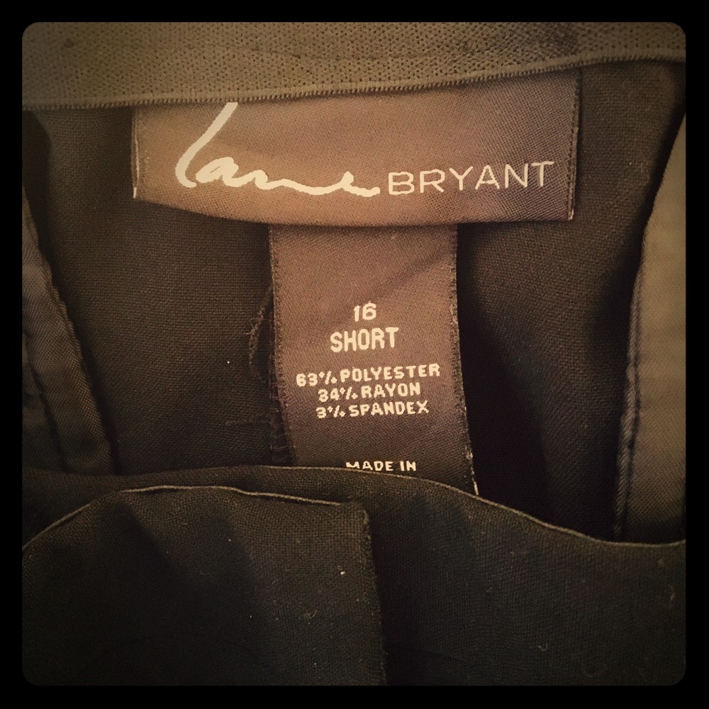❌Lane Bryant Classic Black Pleated Pants 16S