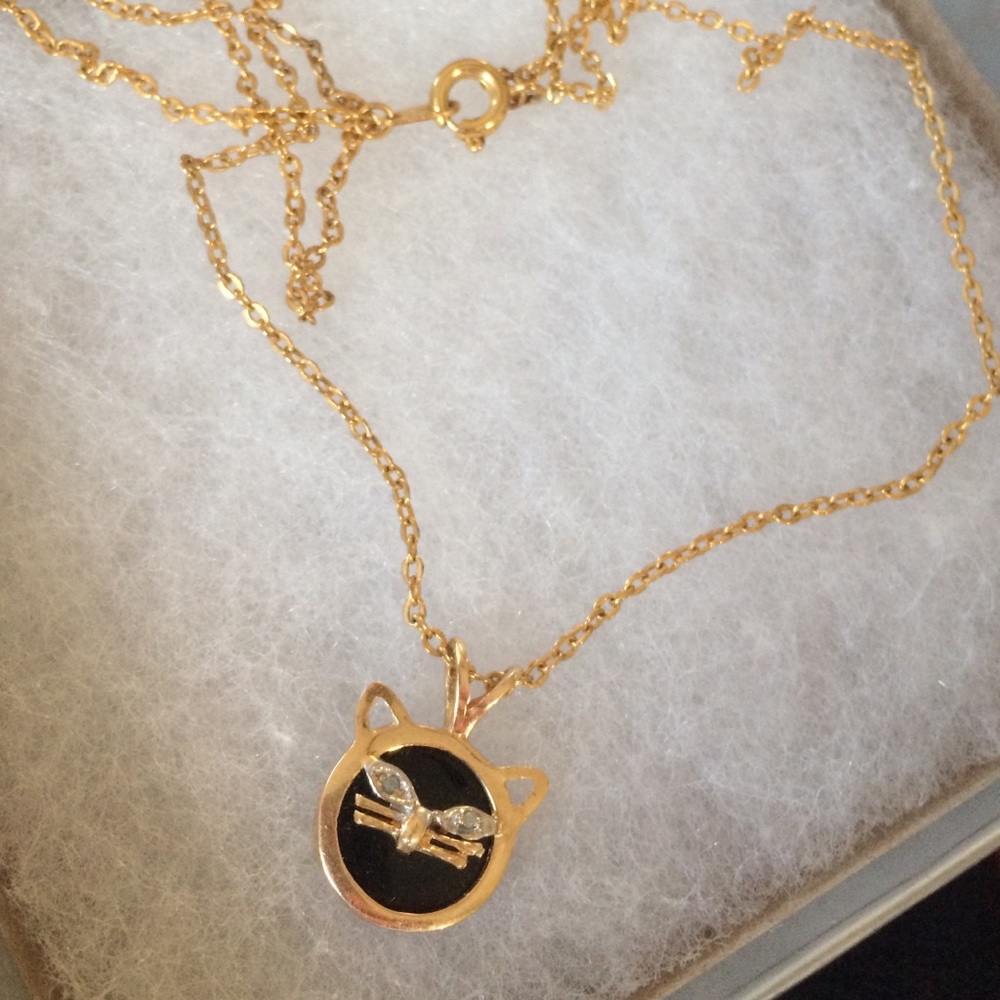 Onyx Cat Necklace from Kay's