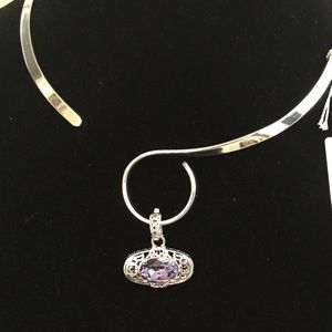 Swarovski crystal enhancer pendant necklace/ final
