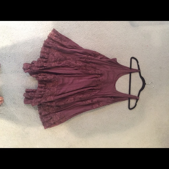 Burgundy Red Free People Dress - Picture 1 of 3
