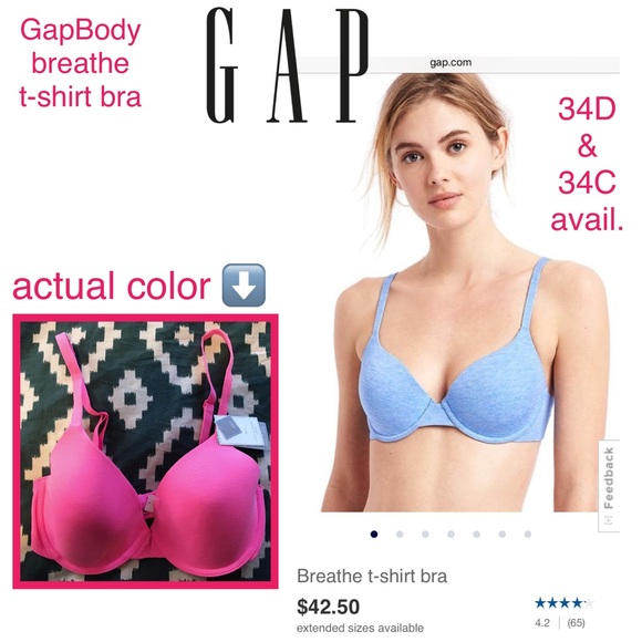 hot pink GapBody bra sz 34c convert. Straps - Picture 2 of 6