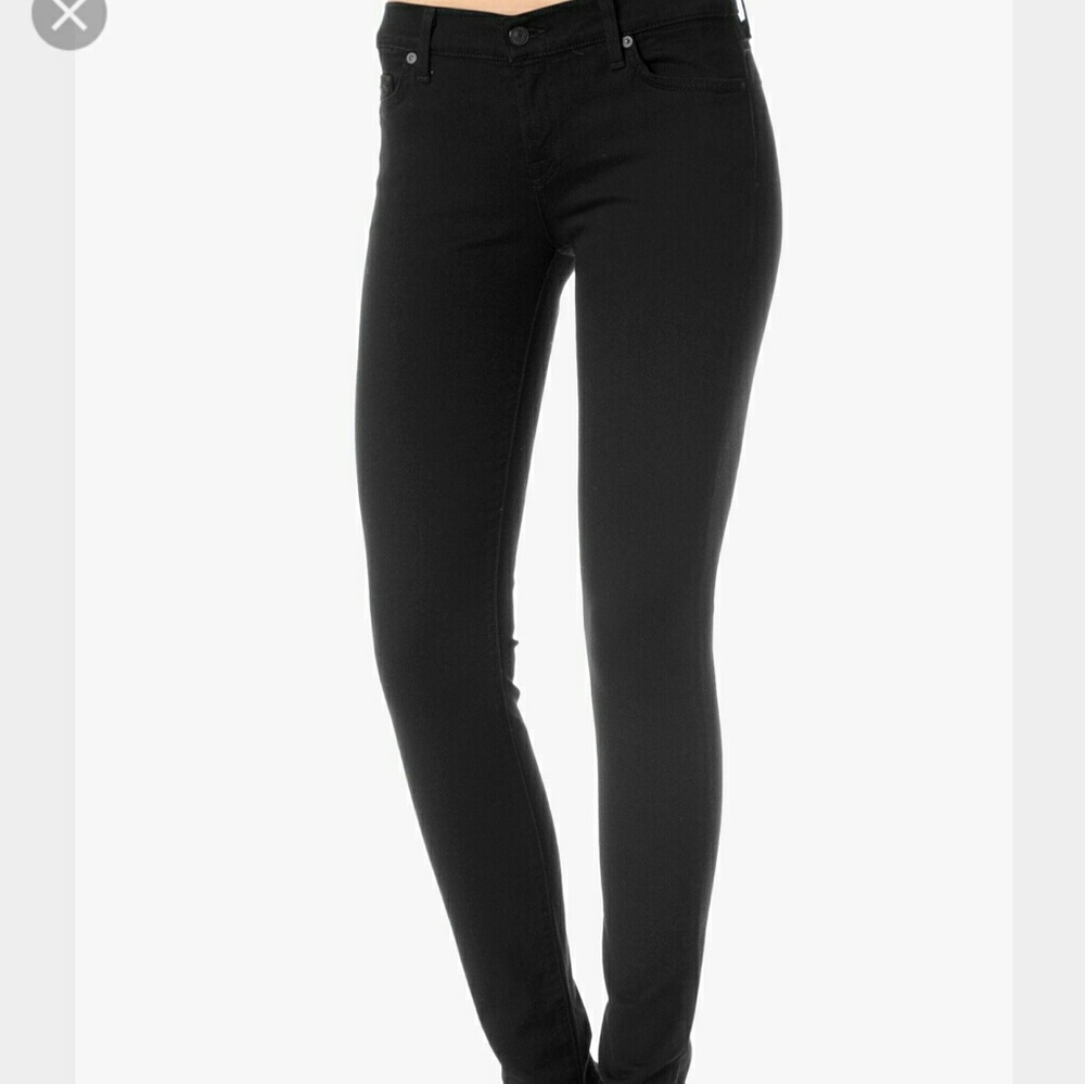 7 For All Mankind Black Skinny Jeans