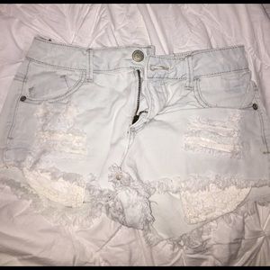 Light-Wash Jean Shorts