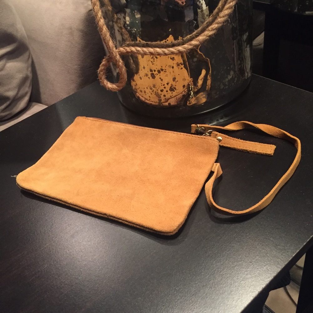 Suede Wristlet