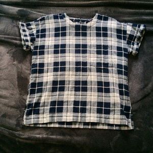 Madewell Oversized tee in emporium plaid