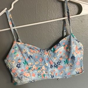 Floral crop top small