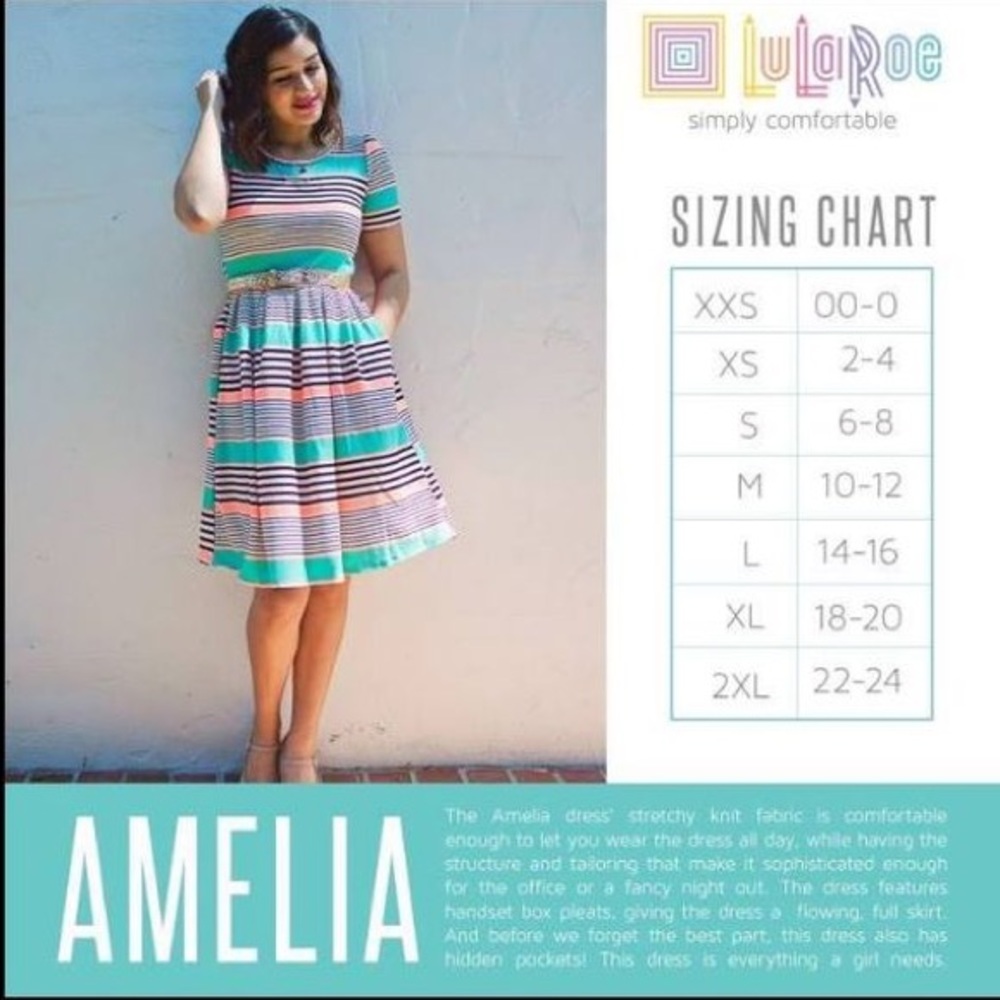 ❌SOLD❌⭐️ PRICE DROP NWT XS LuLaRoe Amelia - Picture 5 of 5