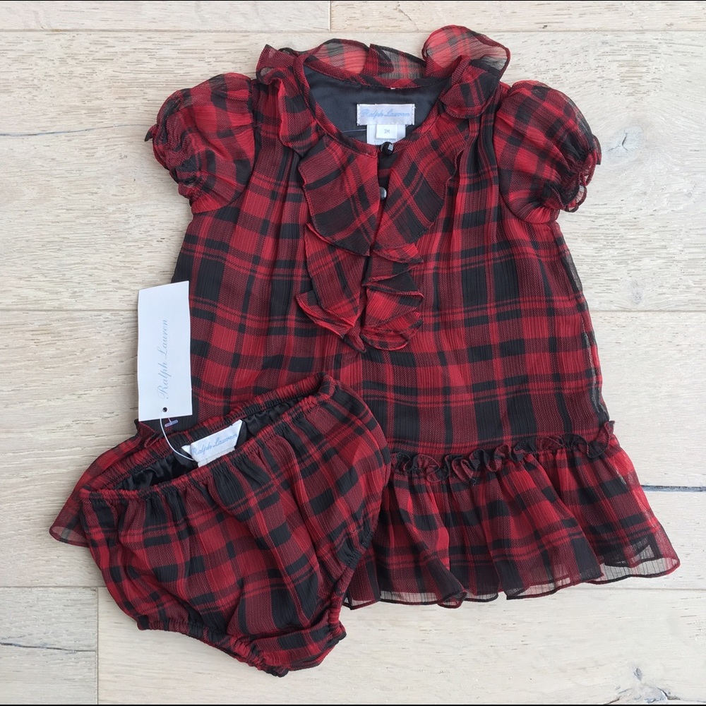 NWT Ralph Lauren Plaid Dress and Bloomers