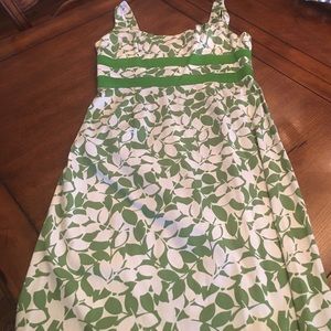 Donna Ricco green and white dress
