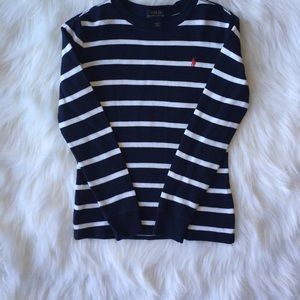 Ralph Lauren Blue Stripe Long Sleeves Shirt