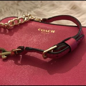 Coach Saffiano Flight Wristlet NWT