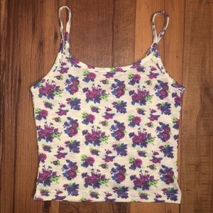 Pacsun Floral Cropped Tank