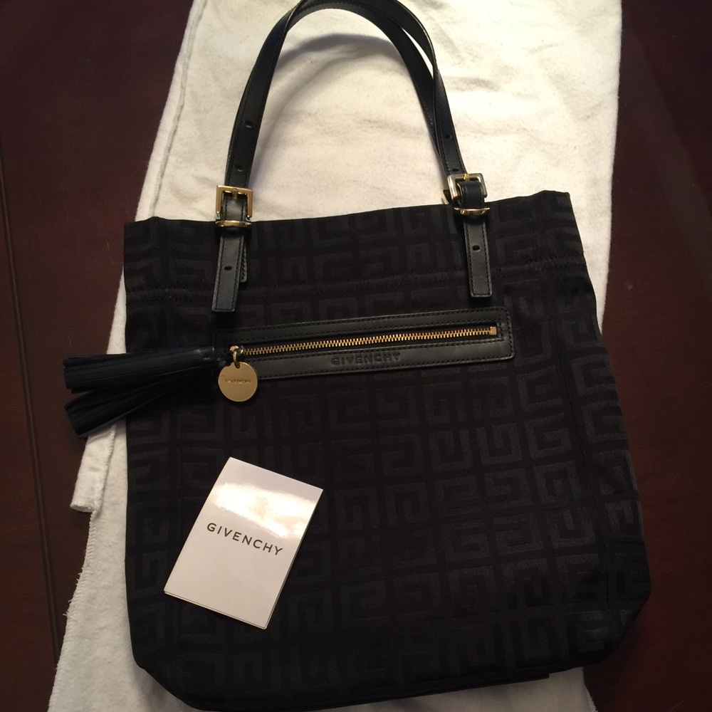 GIVENCHY jacquard black tote bag
