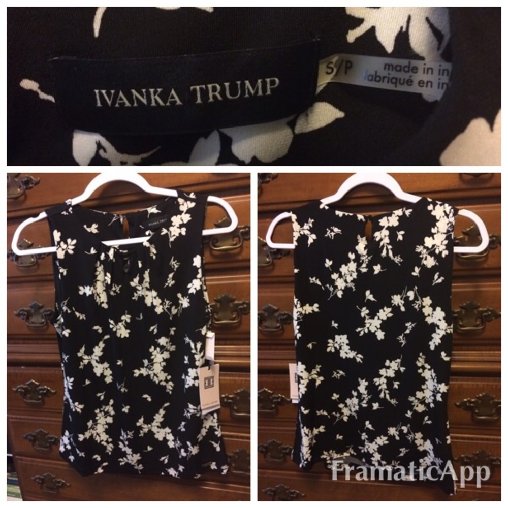 FINAL SALE. NWT. Ivanka Trump dressy floral top.
