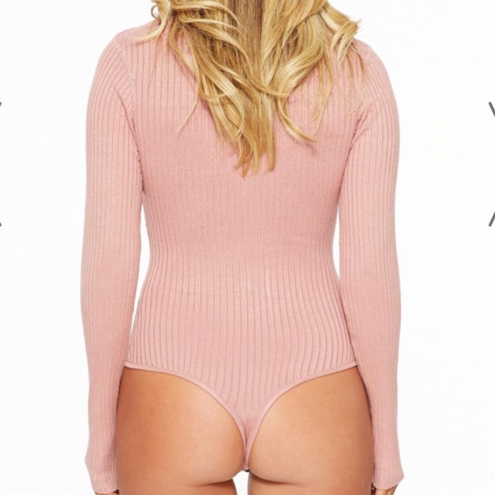 Naked Wardrobe turtle neck long sleeve bodysuit - Picture 3 of 3