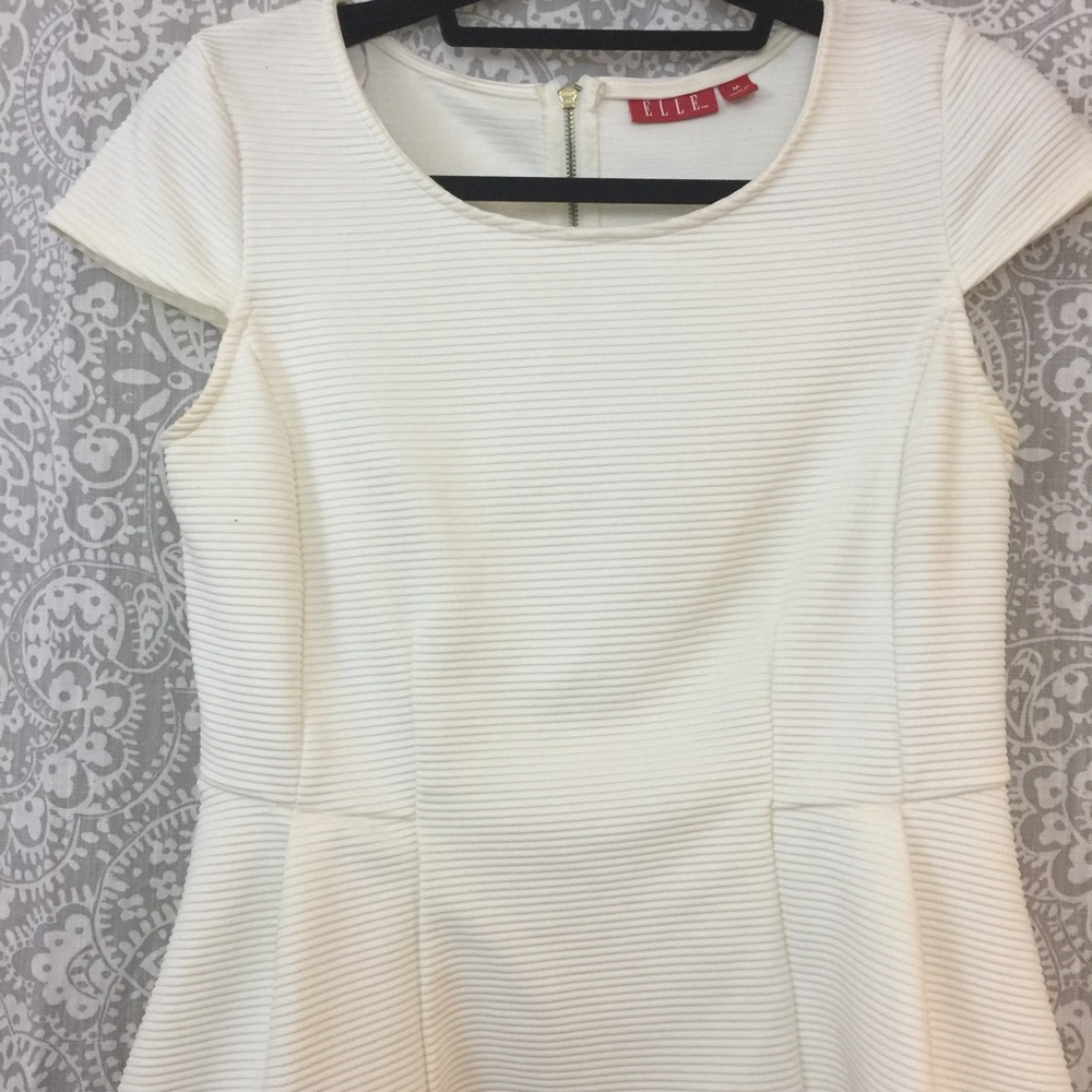 Cream Peplum Top