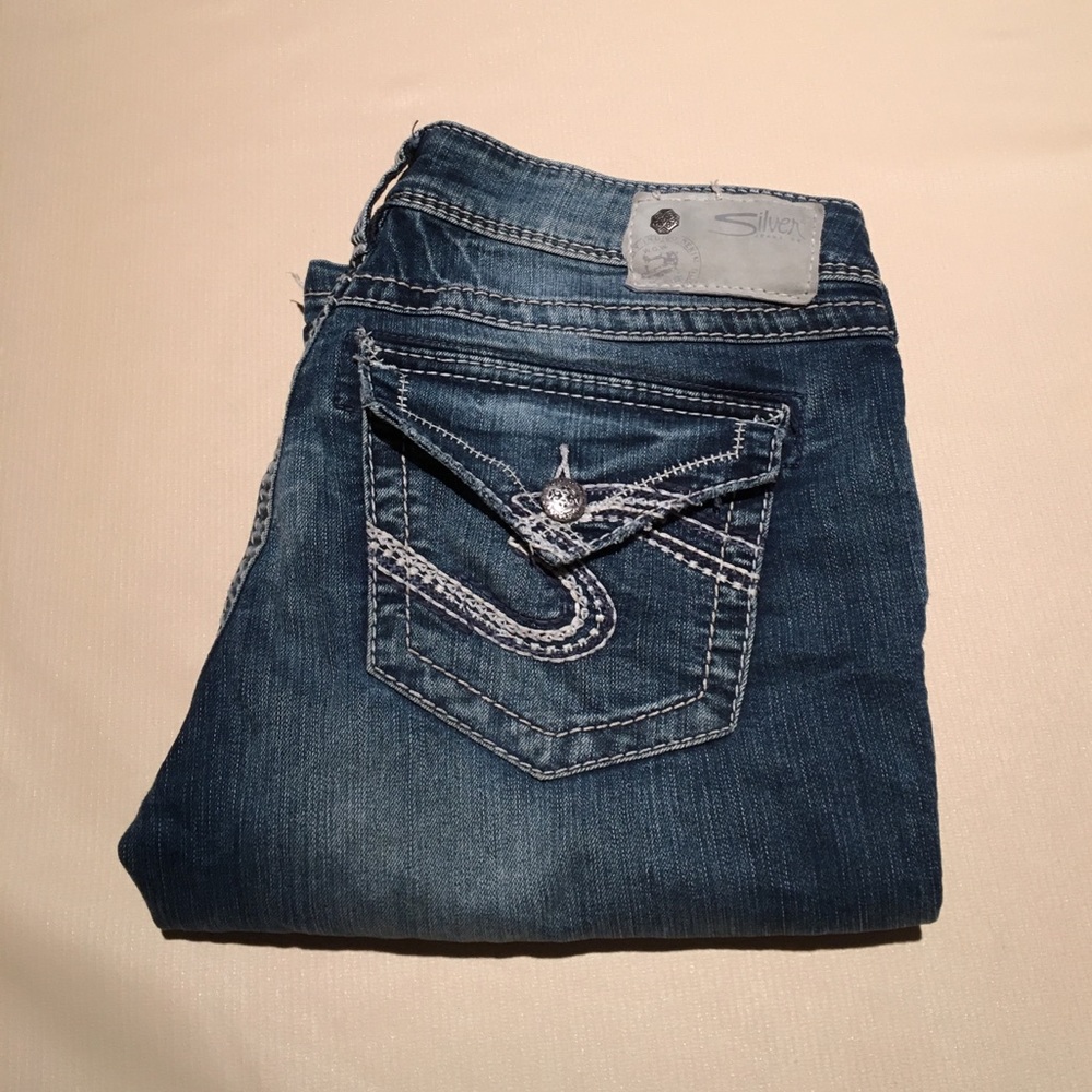 Size 28 silver jeans