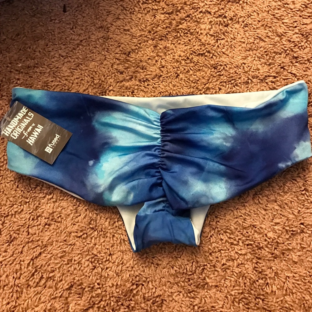 Cute Blue Clouds Cheeky Bikini Bottom