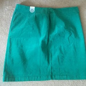 Corduroy Green Skirt