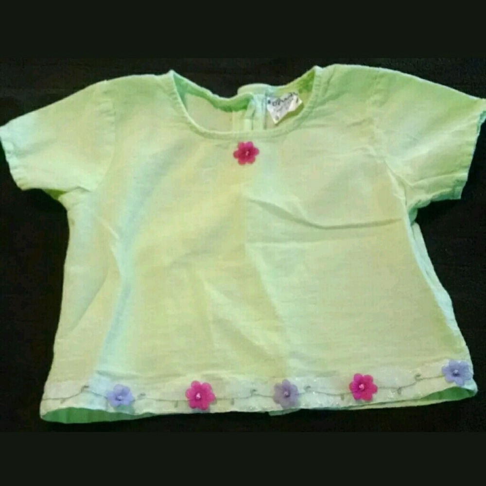 Girls So Fun 5 lime green top