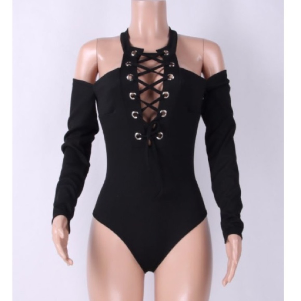 Black bodysuit.