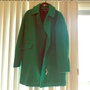 Jcrew zippered coat in stadium cloth NWT