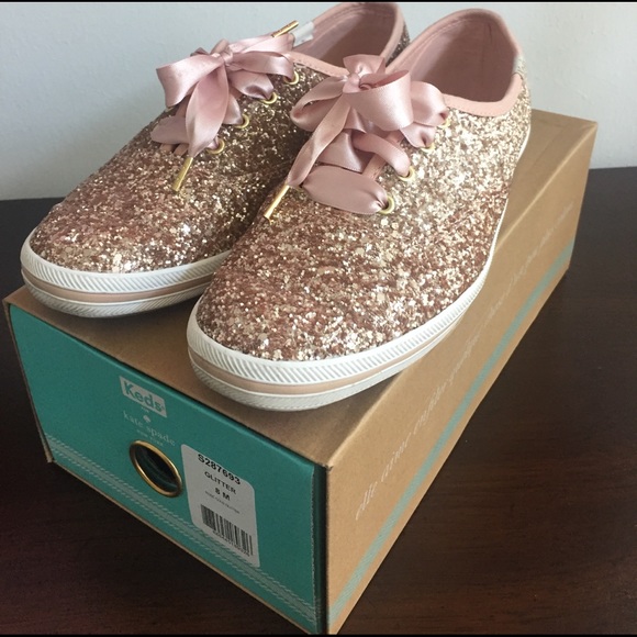 kate spade Shoes - Keds Kate Spade Glitter Sneakers - Rose Gold