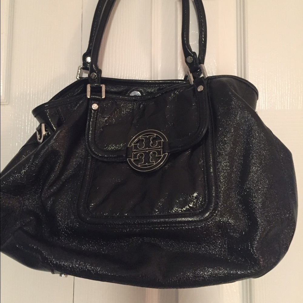 Tory Burch patent leather hand bag