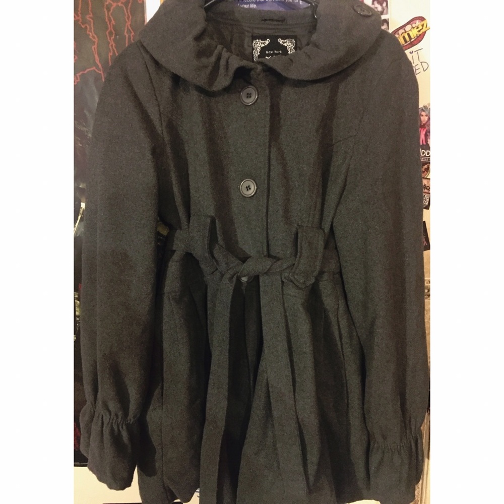 Gray Yoki pea coat