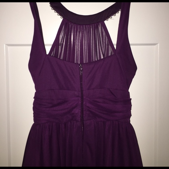 Purple Dress with beads around neckline - Picture 3 of 5