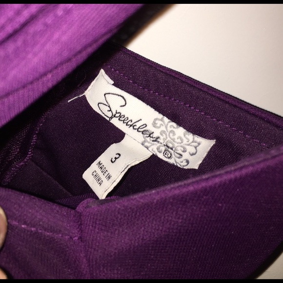 Purple Dress with beads around neckline - Picture 4 of 5