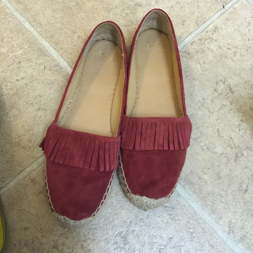 Marc fisher red suede espadrilles 6.5