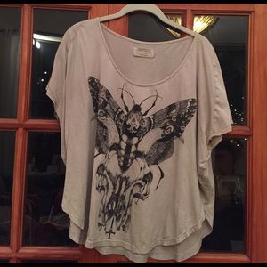 All Saints butterfly skull tee